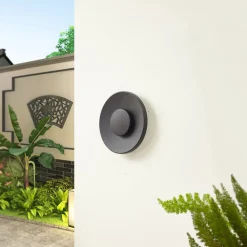 LED udendørs væglampe Kayana, sort, aluminium, 24 cm^Lucande Best