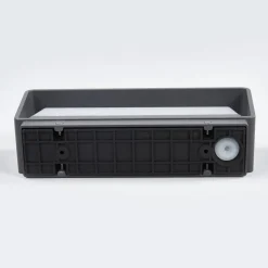 Lucande LED udendørs væglampe Midvig, mørkegrå, kantet, IP65