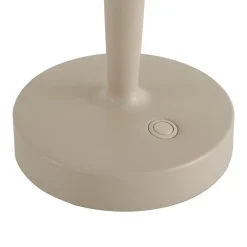 LED-batteridrevet lysestage Lea, vase, beige, 28 cm^Lucande