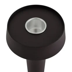 LED-batteridrevet lysestage Lea, vase, mørkebrun, 28 cm^Lucande Sale