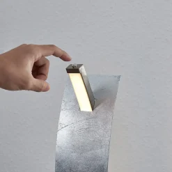 Lucande LED-bordlampe Marija, sølvfarvet, dæmpbar, 62 cm