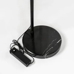 Lucande LED-buelampe Virvera, rund, sort, metal