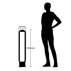 LED-gadelampe Belna, 100 cm, antracit, beton, IP65^Lucande Sale