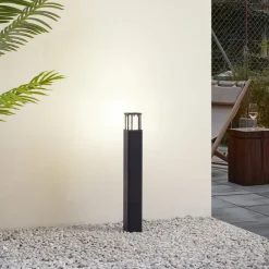 Lucande Gadebelysning>LED-gadelampe Dakil, sort, aluminium