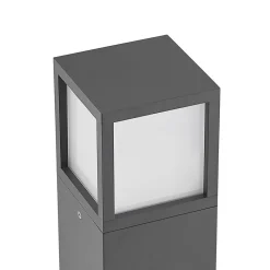 Lucande LED-gadelampe Dewari, 65 cm, mørkegrå, IP54