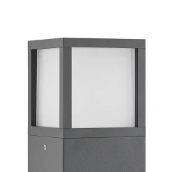 Lucande LED-gadelampe Dewari, 65 cm, mørkegrå, IP54