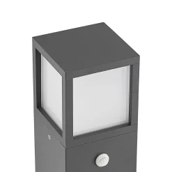 Lucande LED-gadelampe Dewari, bevægelsessensor, 65 cm, IP54