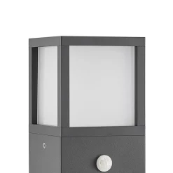 Lucande LED-gadelampe Dewari, bevægelsessensor, 65 cm, IP54