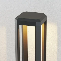 Lucande LED-gadelampe Fery, antracit, metal, 80 cm, IP65