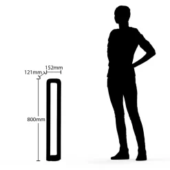 Lucande LED-gadelampe Habsa, 80 cm, antracit, metal