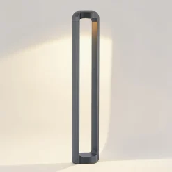 Lucande LED-gadelampe Habsa, 80 cm, antracit, metal