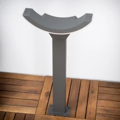 LED-gadelampe Halv, 60 cm, antracit, metal, IP54^Lucande Online