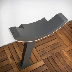 LED-gadelampe Halv, 60 cm, antracit, metal, IP54^Lucande Online