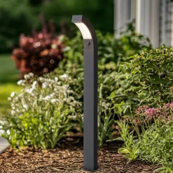 LED-gadelampe Lennik, sensor, 100 cm, antracit^Lucande Outlet