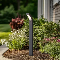 LED-gadelampe Lennik, sensor, 100 cm, antracit^Lucande Outlet