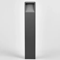 LED-gadelampe Leya, 65 cm, antracit, metal, IP54^Lucande Best