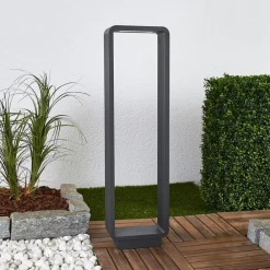 Lucande LED-gadelampe Ninon, 80 cm, antracit, metal