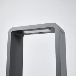 Lucande LED-gadelampe Ninon, 80 cm, antracit, metal