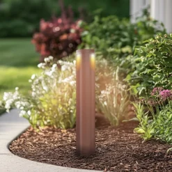 Lucande LED-gadelampe Raiku, rustfarvet, aluminium, 65 cm