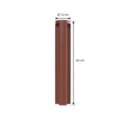 Lucande LED-gadelampe Raiku, rustfarvet, aluminium, 65 cm