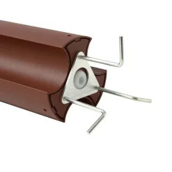 Lucande LED-gadelampe Raiku, rustfarvet, aluminium, 65 cm