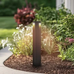 Lucande LED-gadelampe Raiku, sort, aluminium, 65 cm