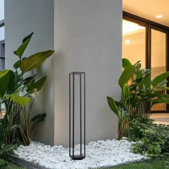 LED-gadelampe Thorvid, højde 120 cm, sort^Lucande Sale