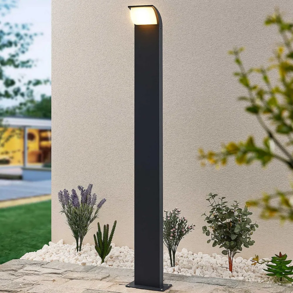 Lucande LED-gadelampe Tinna, 100 cm, antracit, IP65