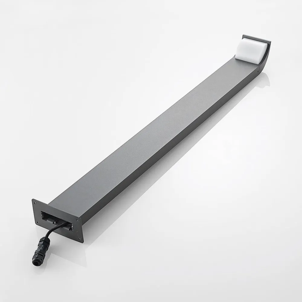 Lucande LED-gadelampe Tinna, 100 cm, antracit, IP65