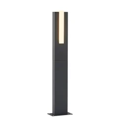 Lucande LED-gadelampe Virgalia, 65 cm, IP65, antracit