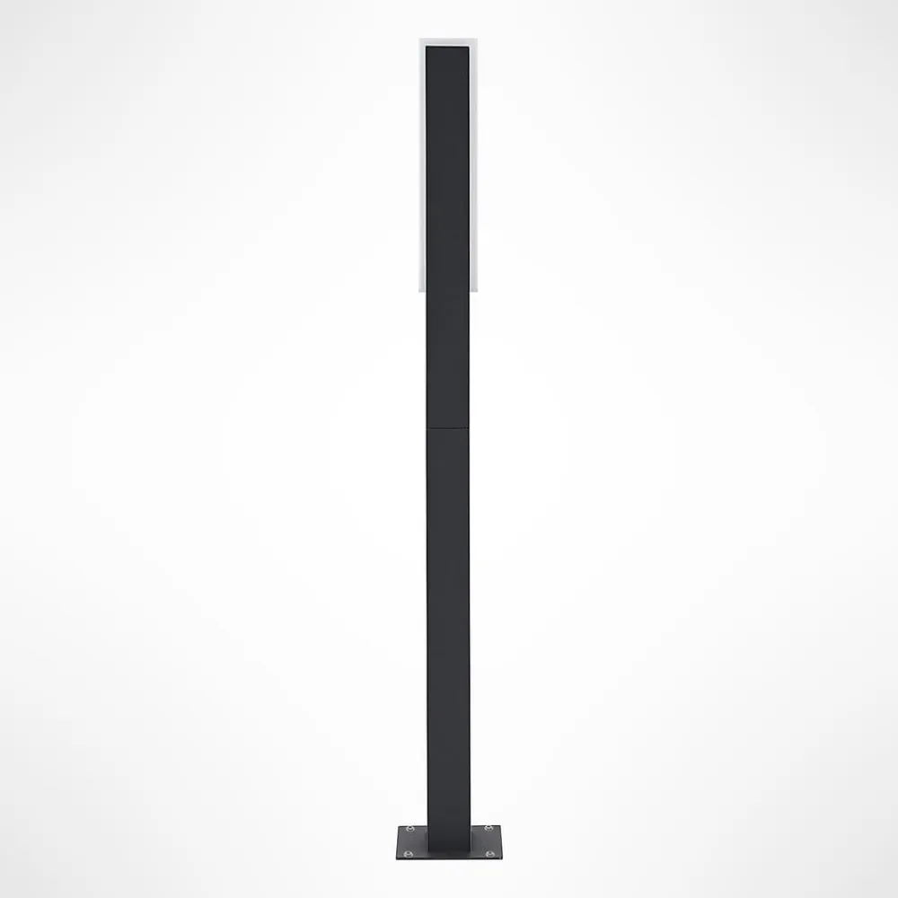 Lucande LED-gadelampe Virgalia, 65 cm, IP65, antracit