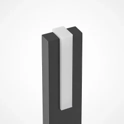 Lucande LED-gadelampe Virgalia, 65 cm, IP65, antracit