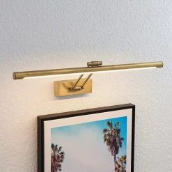 LED-gallerilampe Dimitrij, messing, metal, 54 cm^Lucande Clearance