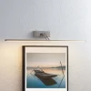 Lucande Gang|Væglamper>LED-gallerilampe Thibaud, 84 cm, nikkel, aluminium