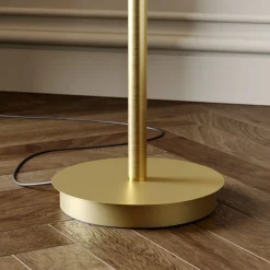 LED-gulvlampe Anniki, messing, justerbar, dæmpbar^Lucande Clearance