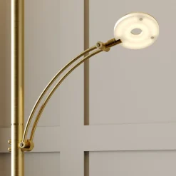 LED-gulvlampe Anniki, messing, justerbar, dæmpbar^Lucande Clearance