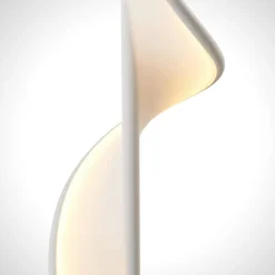 LED-gulvlampe Edano, 154 cm, hvid, tekstil, dæmpbar^Lucande Clearance