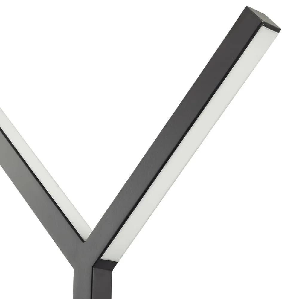 LED-gulvlampe Ilian, sort, metal, CCT, dæmpbar^Lucande Discount