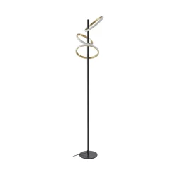 Lucande LED-gulvlampe Madu, sort, metal, 160 cm, dæmpbar