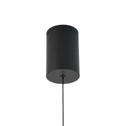 Lucande LED-gulvlampe Sphere, sort/opal, glas, dæmpbar