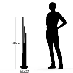 LED-gulvlampe Stoika, 150 cm, 5 lyskilder, metal^Lucande Discount