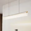 Lucande Pendellamper>LED-hængelampe Alania, transparent, metal, 86,5 cm