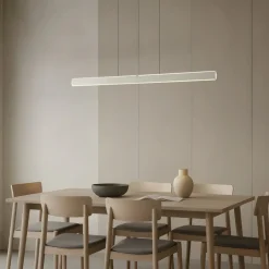 Lucande Pendellamper|Pendellamper>LED-hængelampe Arvon, aluminiumsfarvet, 117 cm, dæmpbar, CCT