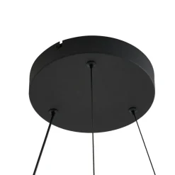 Lucande LED-hængelampe Daelor, sort/alu, CCT, dæmpbar