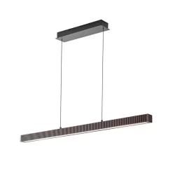 Lucande LED-hængelampe Emara, mørkt træ, eg, CCT