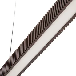 Lucande LED-hængelampe Emara, mørkt træ, eg, CCT
