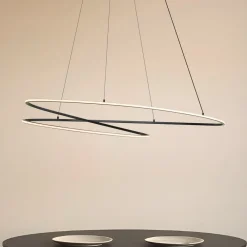 Lucande Pendellamper|Pendellamper>LED-hængelampe Gavril, 100 cm, sort, dæmpbar