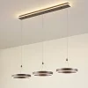 LED-hængelampe Kolo, 114 cm, 3 lyskilder, brun, dæmpbar^Lucande