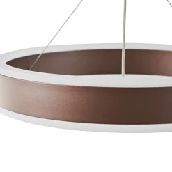 LED-hængelampe Kolo, 114 cm, 3 lyskilder, brun, dæmpbar^Lucande