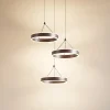 LED-hængelampe Kolo, brun, 3 lyskilder, dæmpbar^Lucande Sale